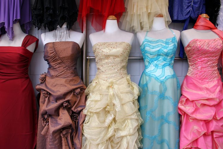 evening gown dress selection